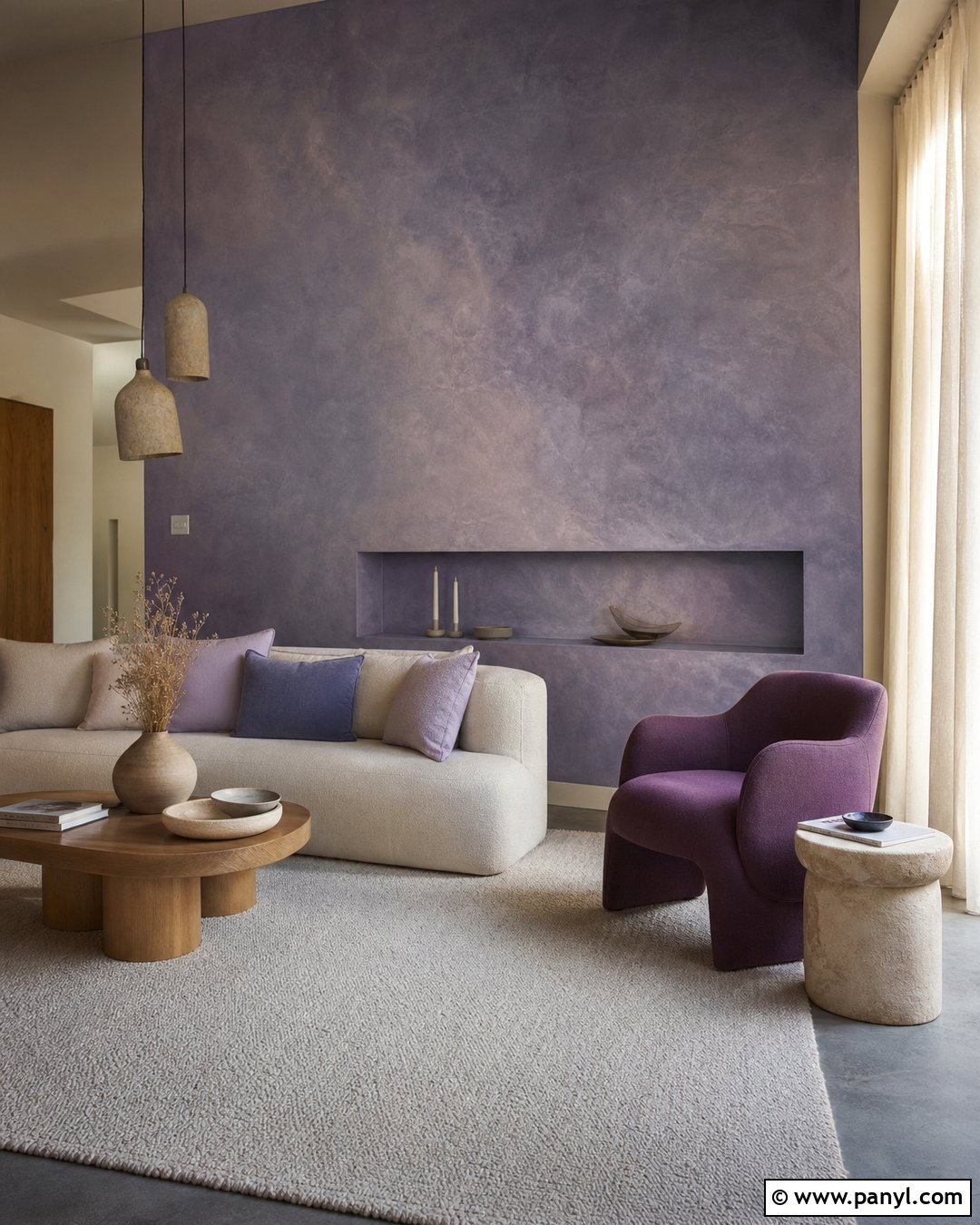 Blue Purple Limewash Living Room Walls - 25 Blue And Purple Wall Paint Ideas