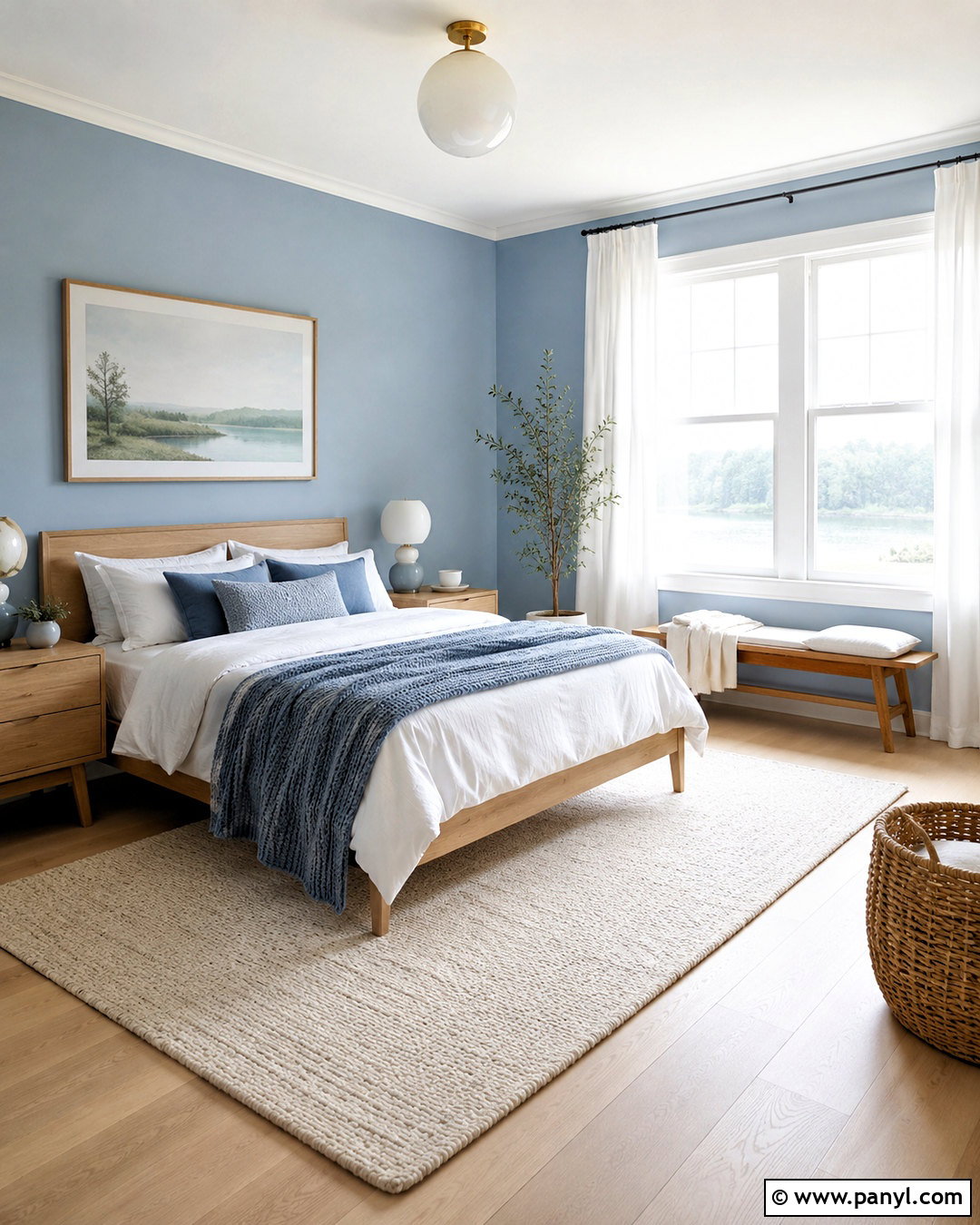 Blue Scandinavian Bedroom - 20 blue bedroom design ideas