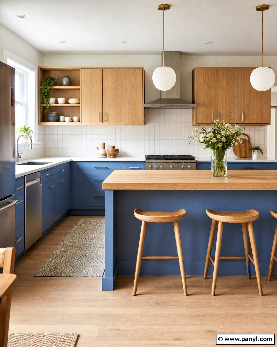 Blue Scandinavian Kitchen - 20 blue kitchen interior ideas