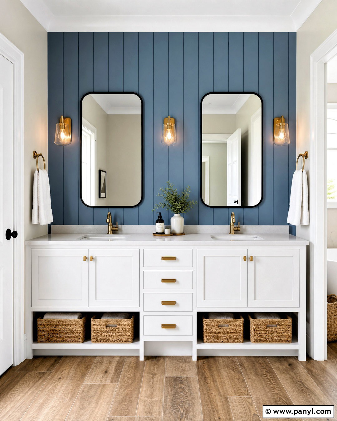 Blue Shiplap Bathroom Accent Wall - 20 blue accent wall bathroom ideas