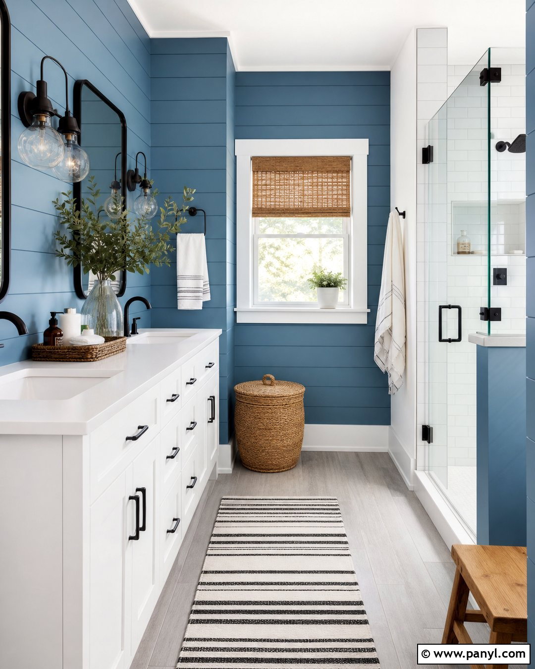 Blue Shiplap Bathroom Walls - 50 blue walls