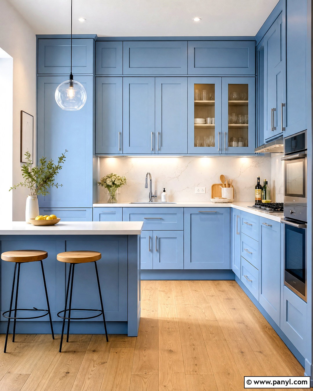 Blue Small Kitchen - 20 blue kitchen interior ideas