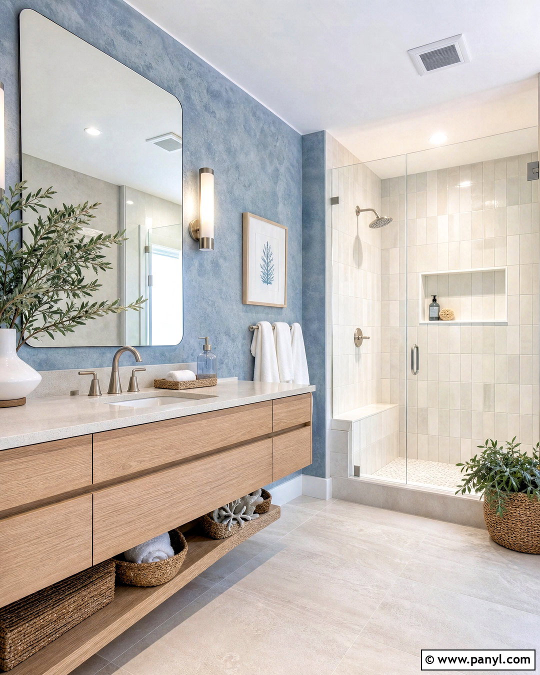 Blue Stone Wash Bathroom - 20 stone wash wall ideas