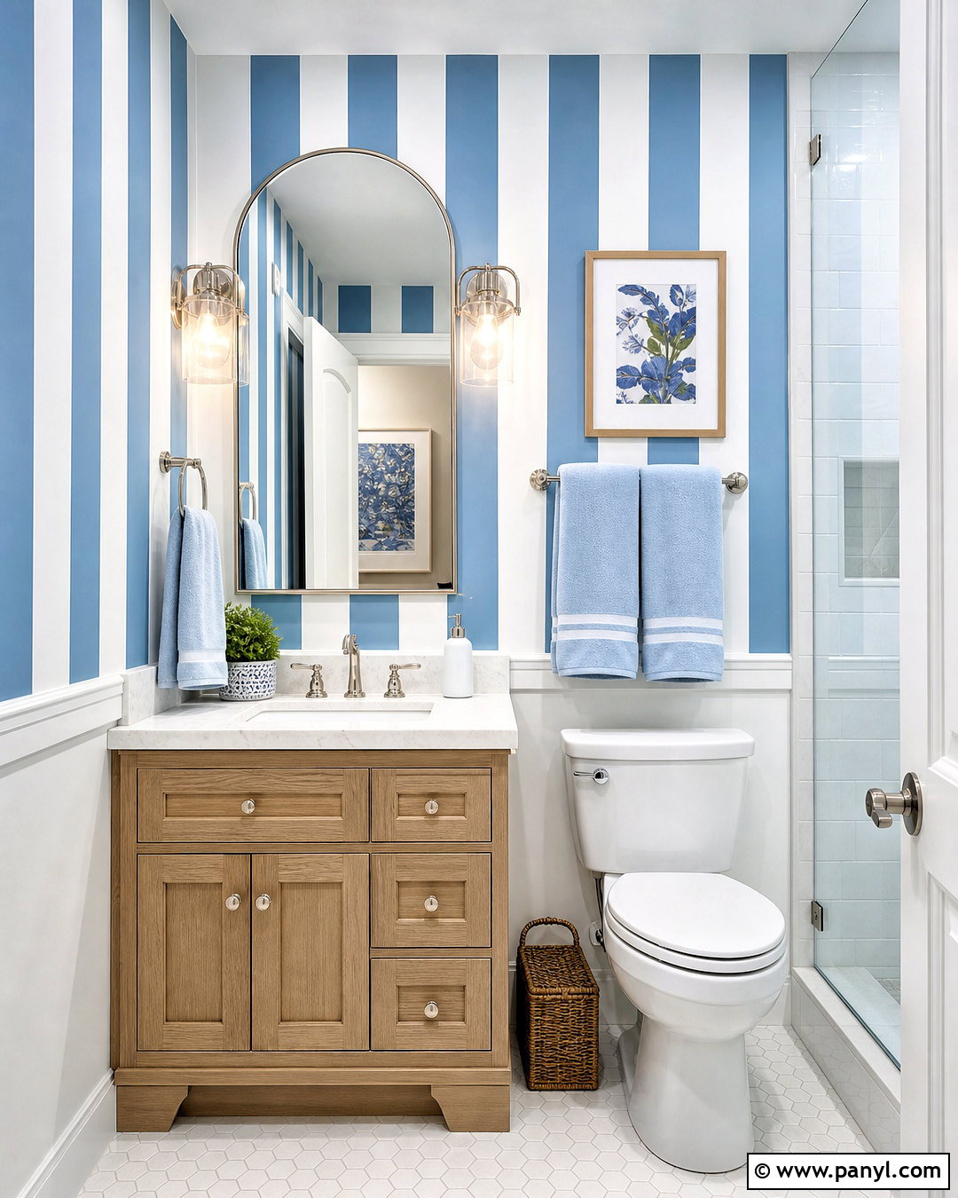 Blue Striped Bathroom Walls - 20 stripe paint ideas for walls