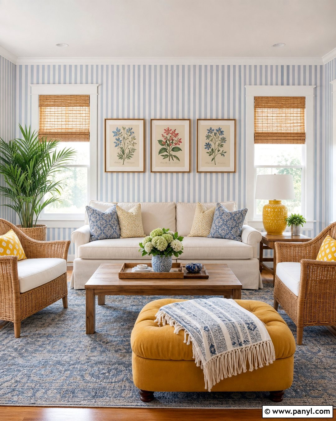 35 Blue Striped Walls Ideas for a Bold, Playful Refresh