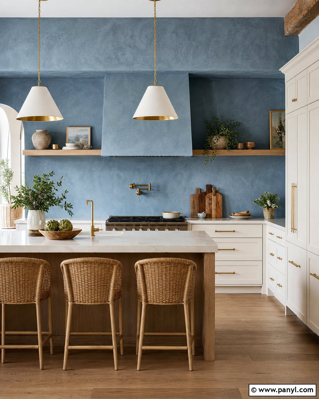 Blue Stucco Kitchen Wall - 25 Textured Blue Wall Ideas