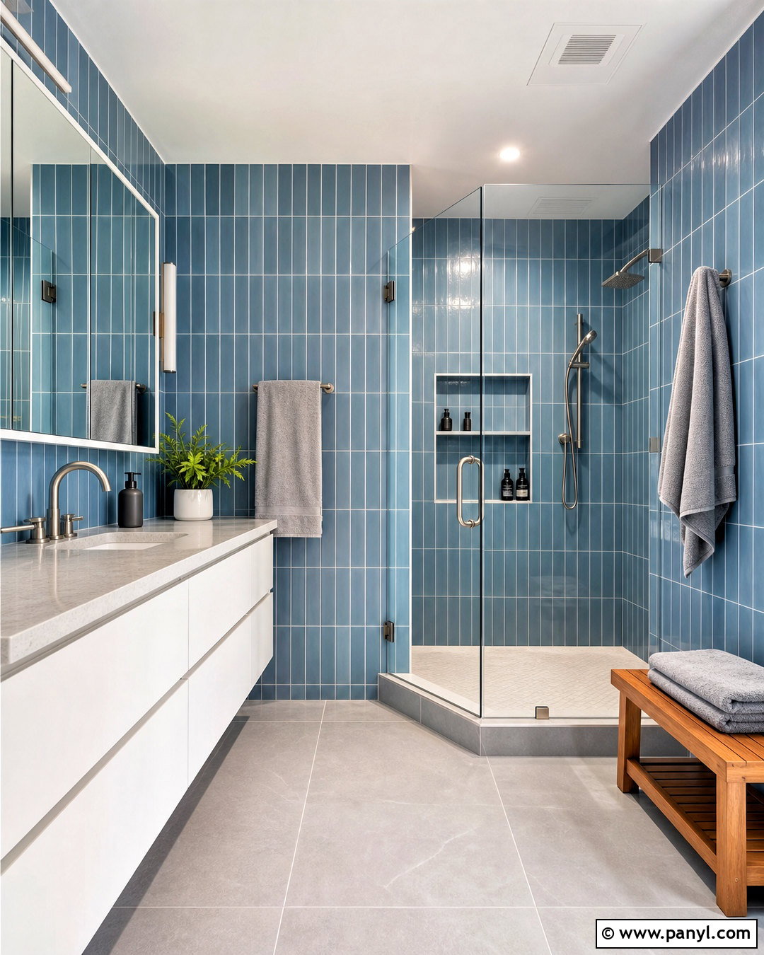 Blue Subway Tile Bathroom - 20 bathroom remodel blue ideas