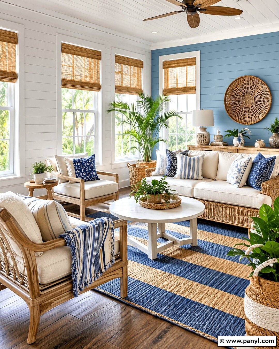 Blue Sunroom Accent Wall - 20 White Walls With Blue Accent Wall Ideas