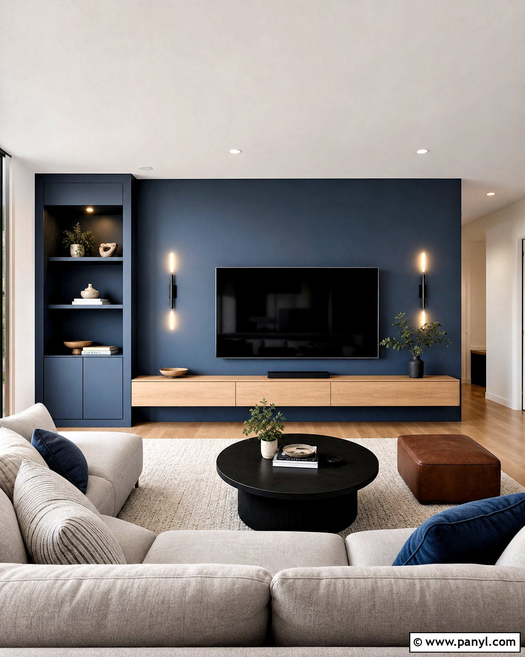 20 Blue Accent Wall Living Room Ideas for a Calm, Modern Space