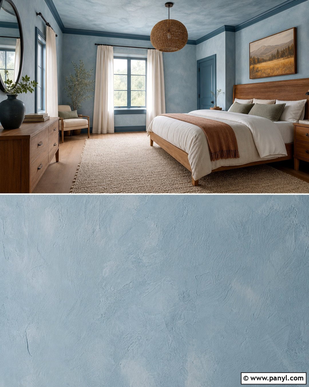 Blue Textured Ceiling And Walls - 25 Textured Blue Wall Ideas