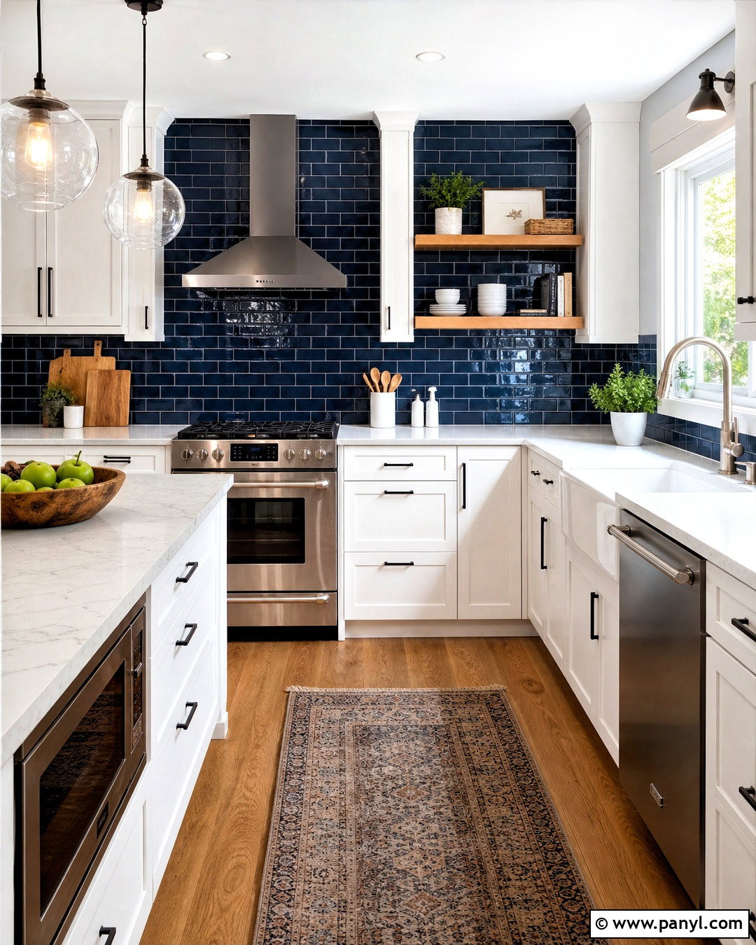 Blue Tile Backsplash - 20 kitchen backsplash ideas