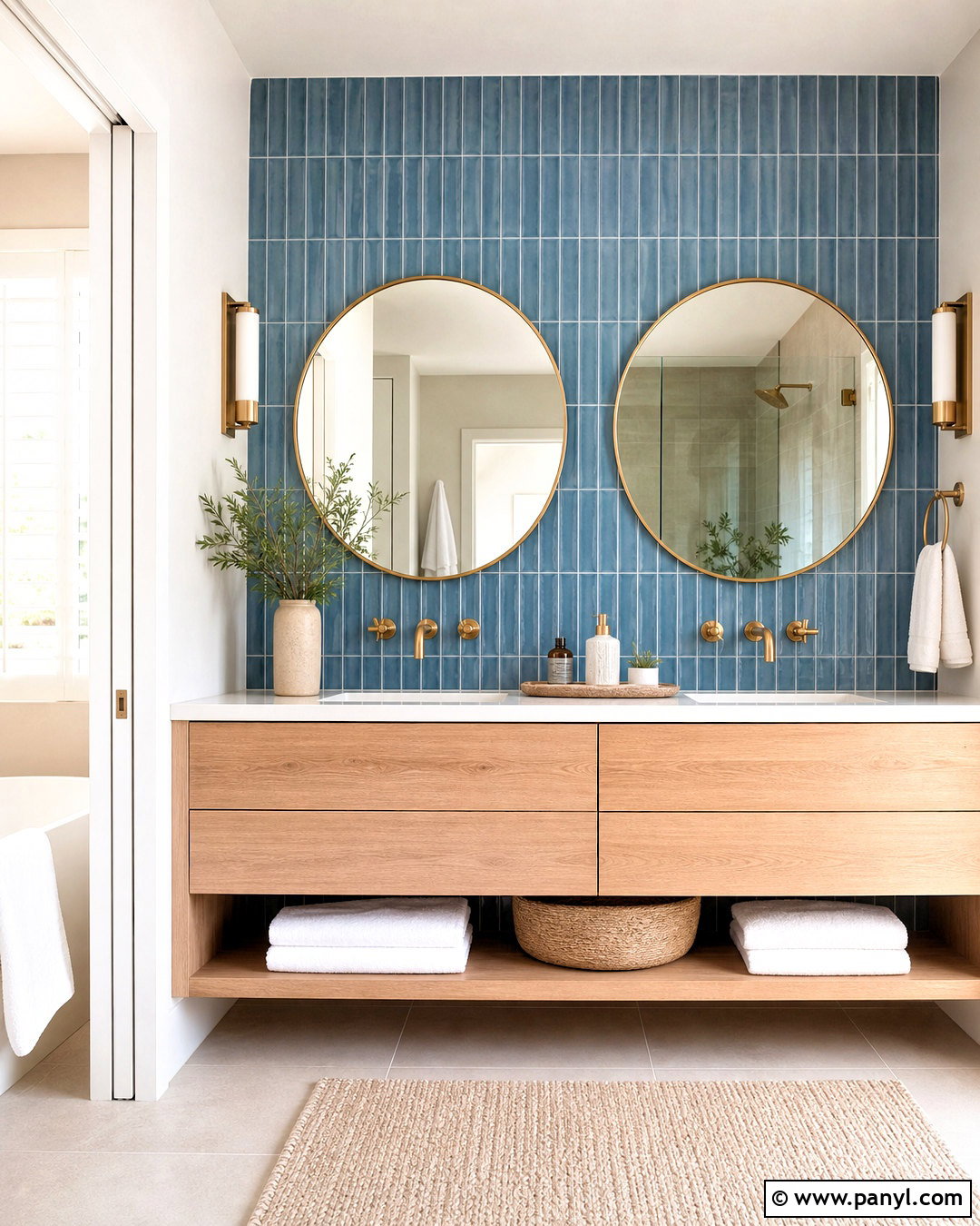 Blue Tile Bathroom Accent Wall - 20 room accent wall ideas