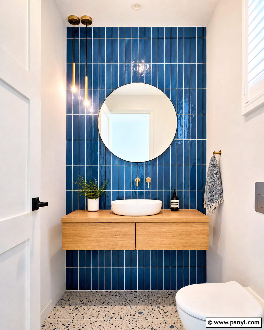 Blue Tile Half Bathroom - 20 blue half bathroom ideas