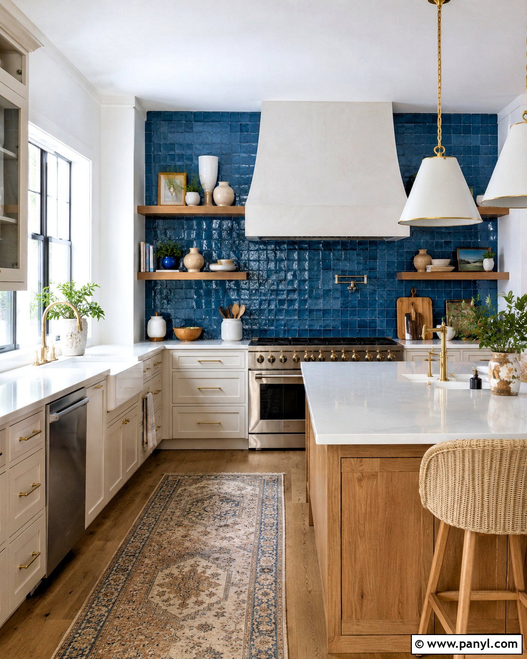 Blue Tile Kitchen Accent Wall - 40 Blue Accent Wall Ideas