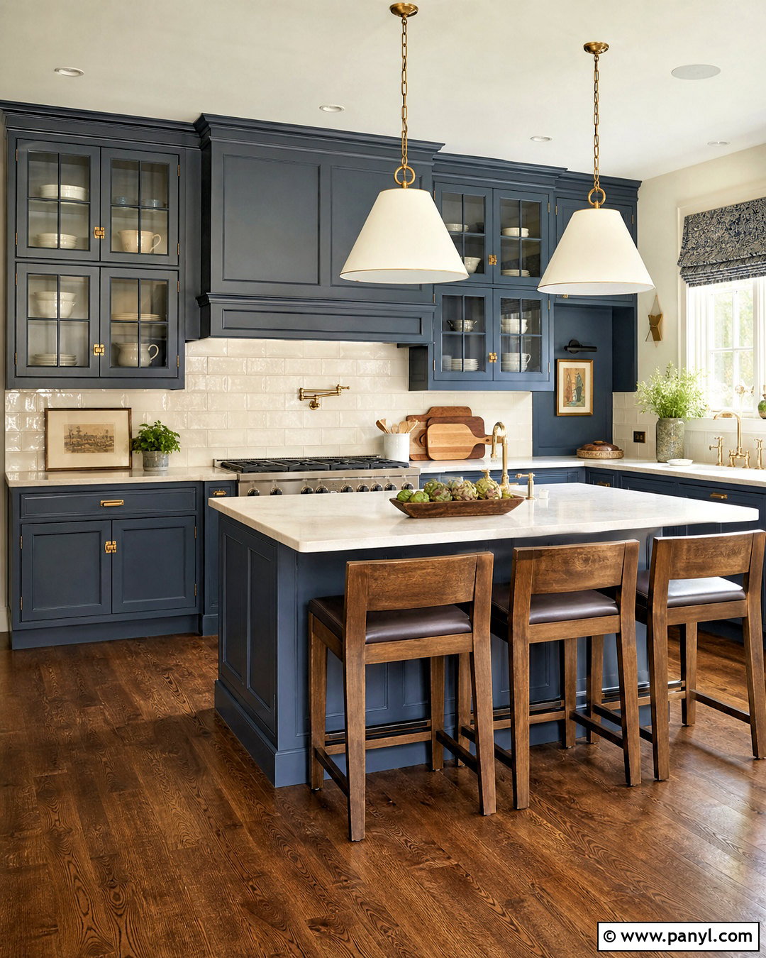 Blue Traditional Kitchen - 20 blue kitchen interior ideas