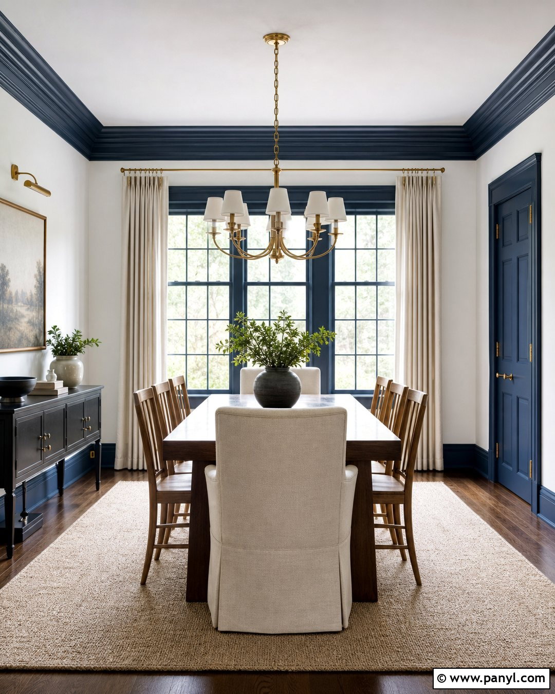 35 Blue Trim White Walls Ideas for a Crisp, Modern Home