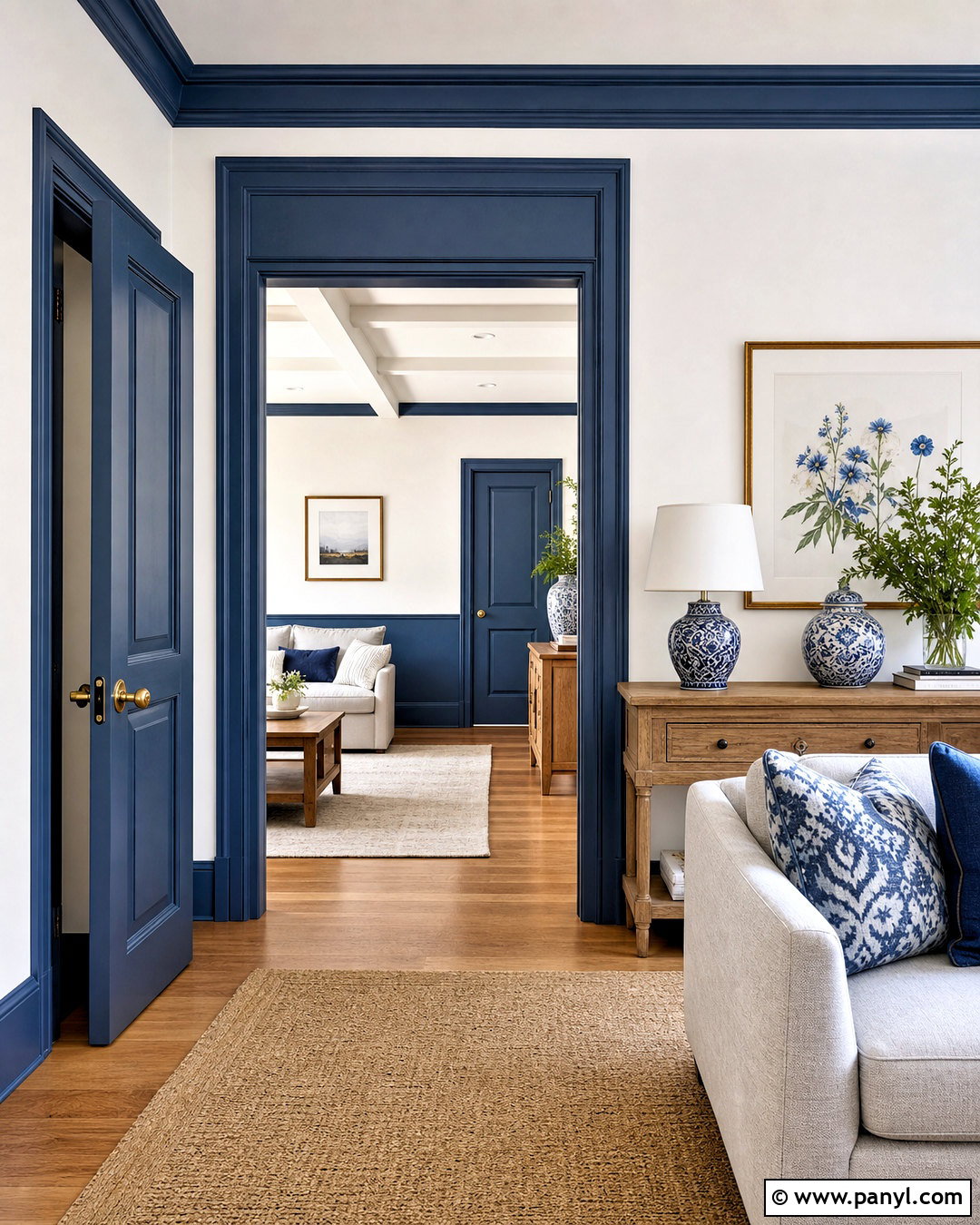 Blue Trim With Painted Interior Doors - 20 blue trim interior ideas