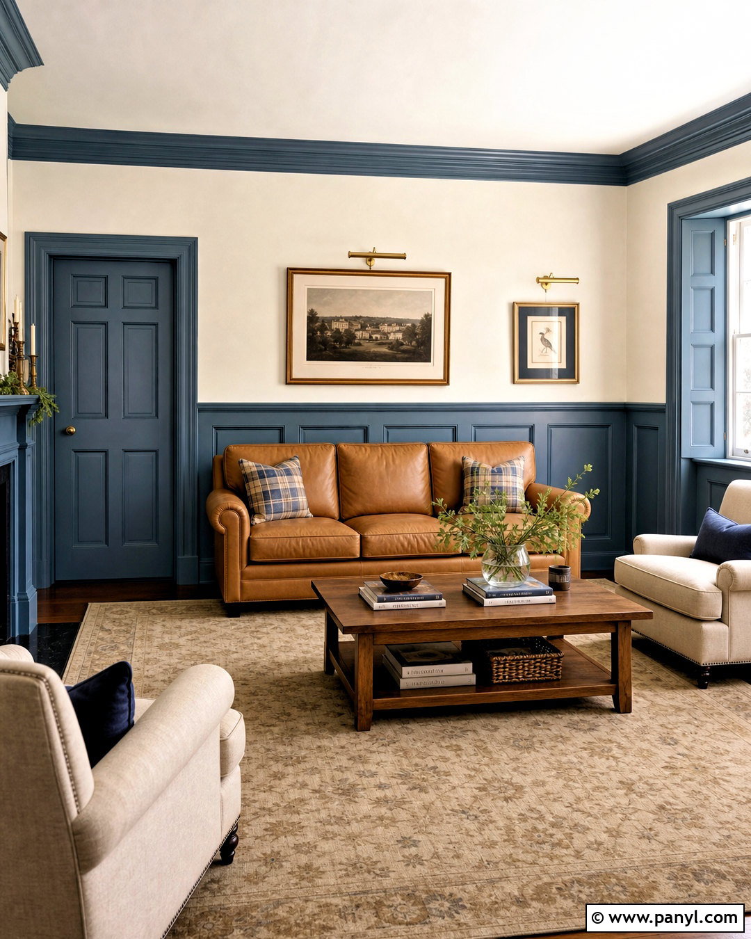 Blue Trim With Wood Paneling - 20 blue trim interior ideas