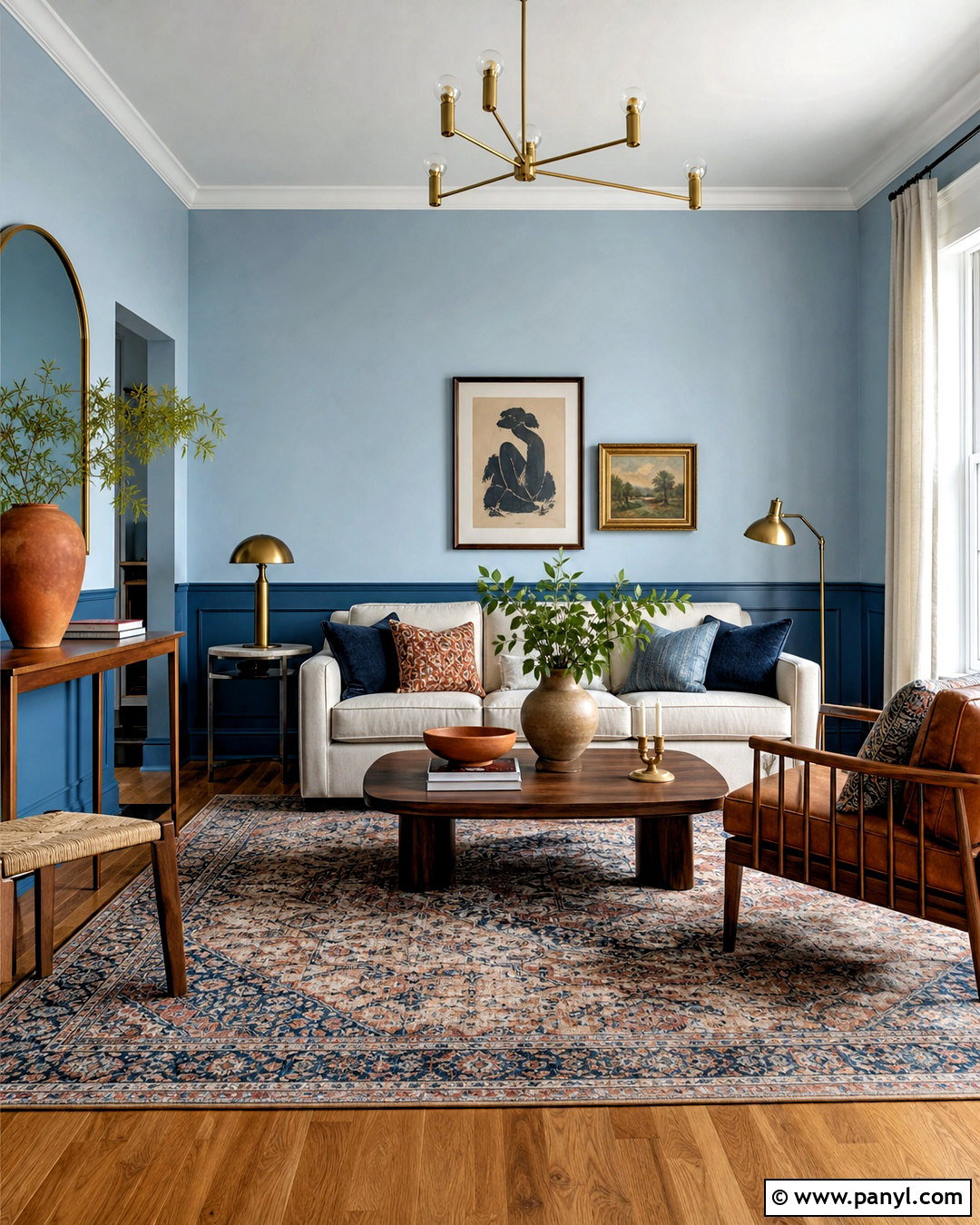 Blue Two-Tone Walls - 20 blue wall painting ideas