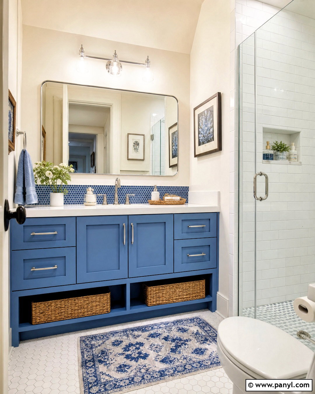 Blue Vanity Bathroom - 20 small blue bathroom ideas