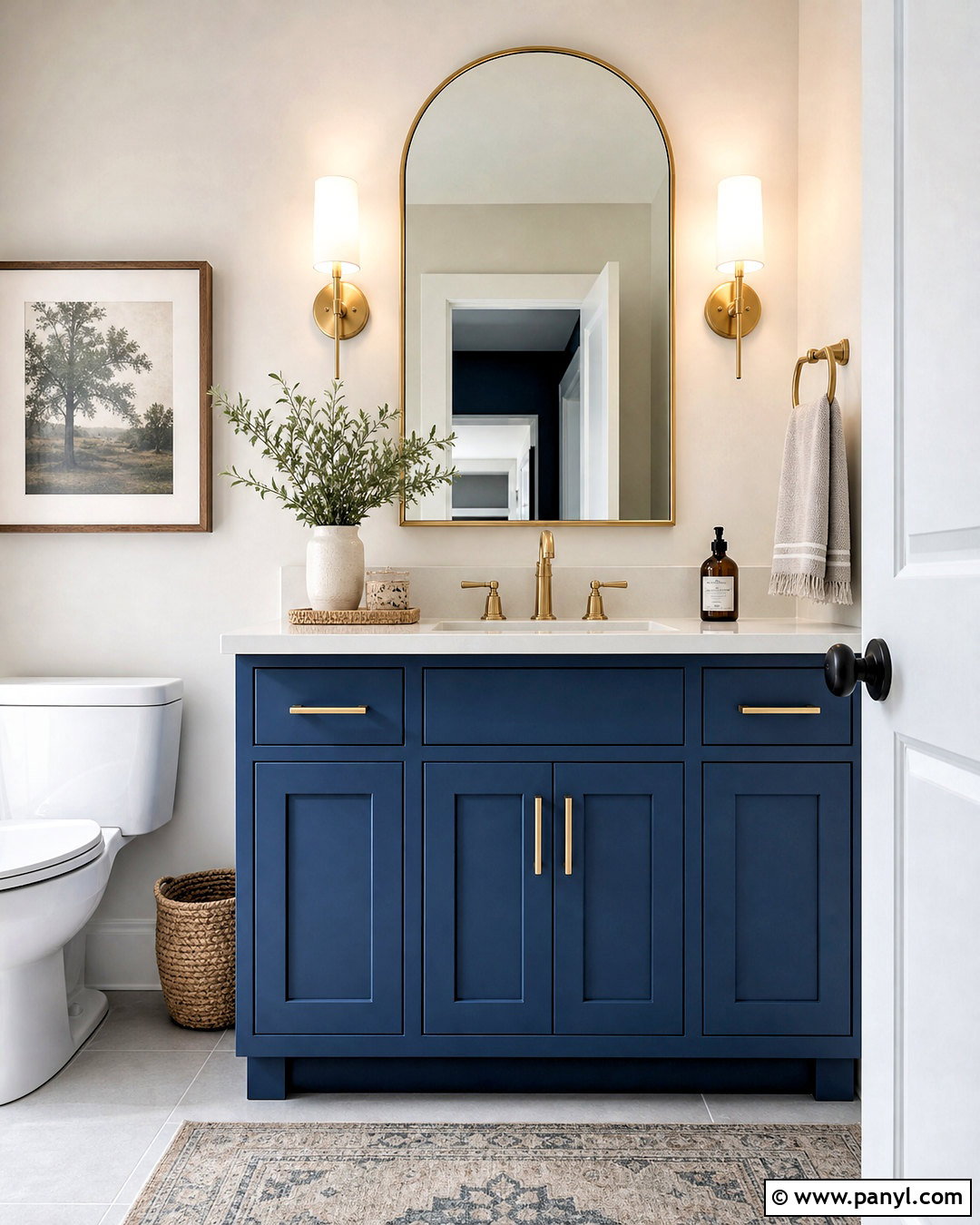 Blue Vanity Half Bathroom - 20 blue half bathroom ideas
