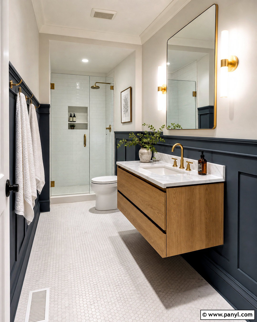 Blue Wainscoting Bathroom - 20 modern wainscoting ideas