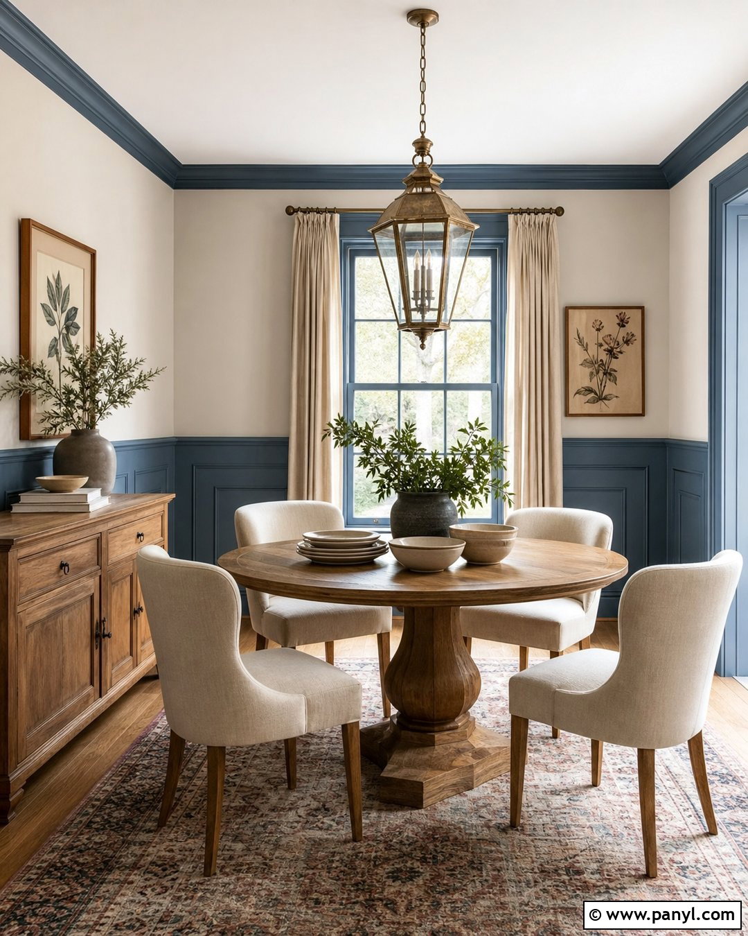 Blue Wainscoting Dining Room - 30 blue walls room ideas