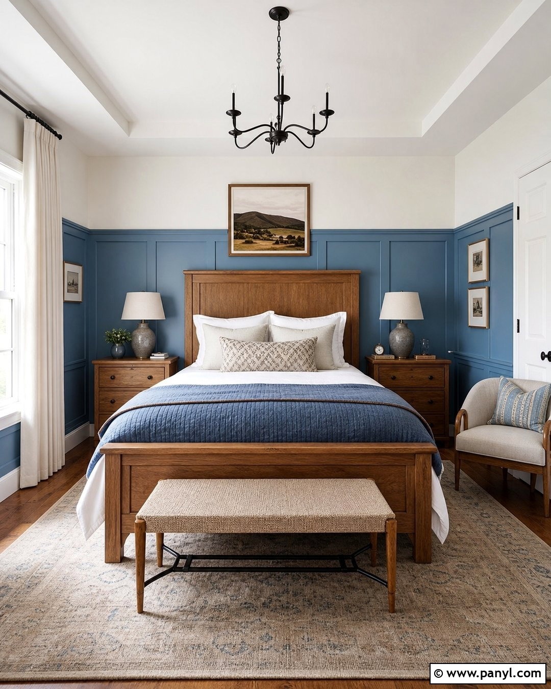 Blue Wainscoting Guest Room - 35 blue wainscoting ideas