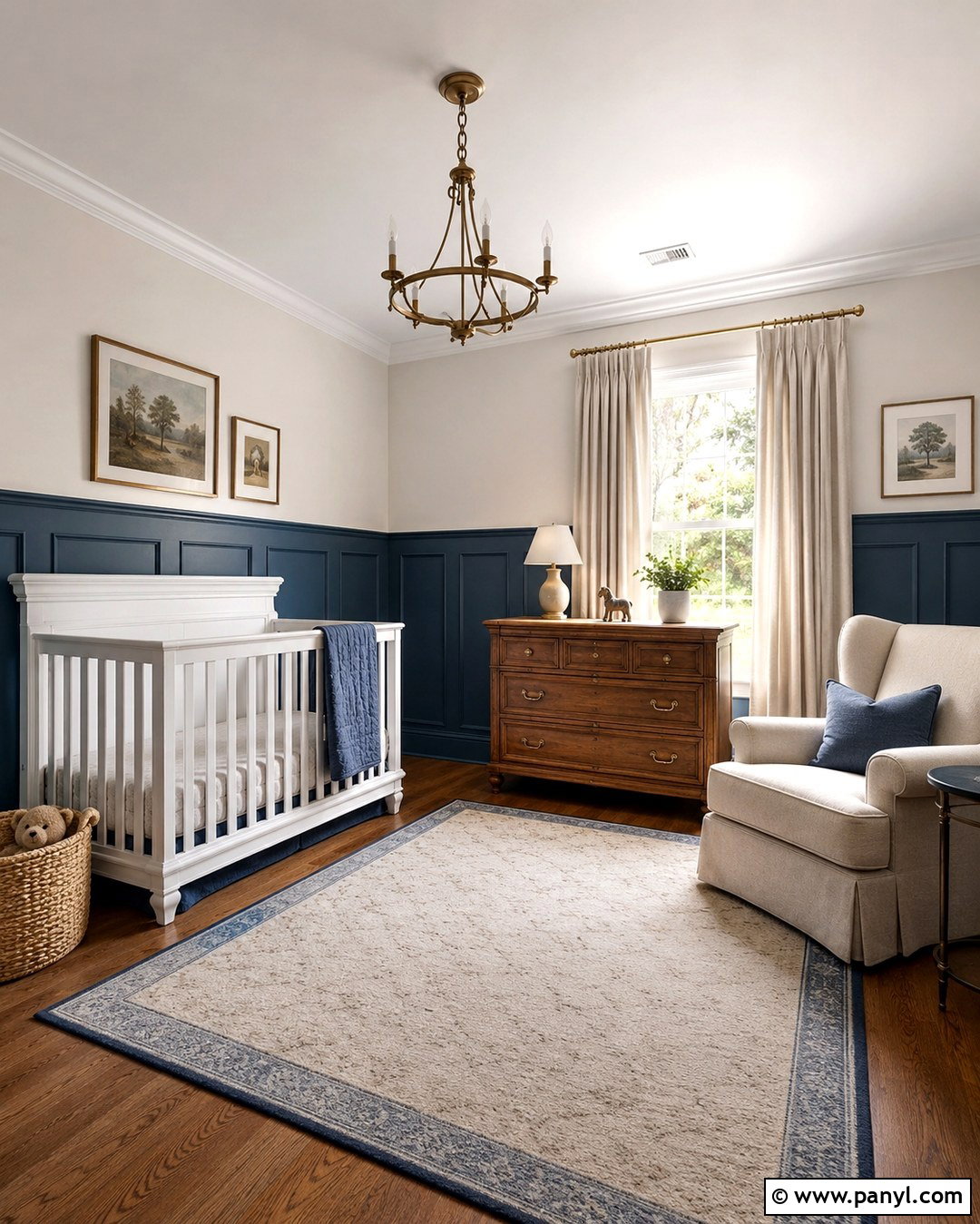 Blue Wainscoting Nursery Wall - 20 Blue Accent Wall Nursery Baby Boy Ideas