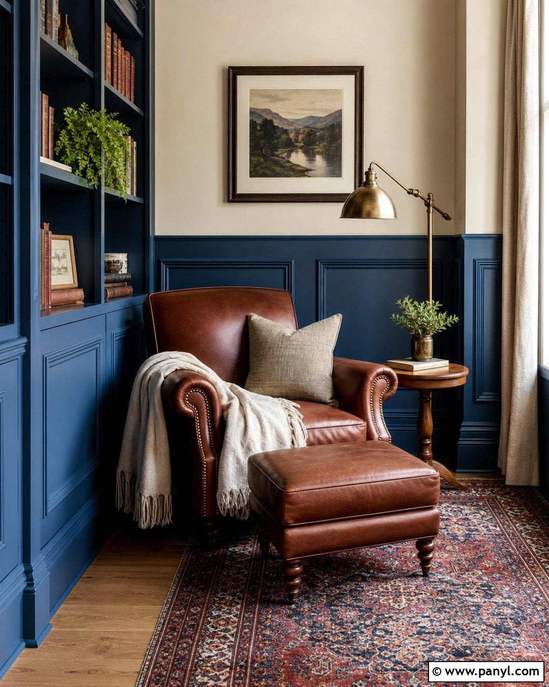 Blue Wainscoting Reading Nook - 35 blue wainscoting ideas
