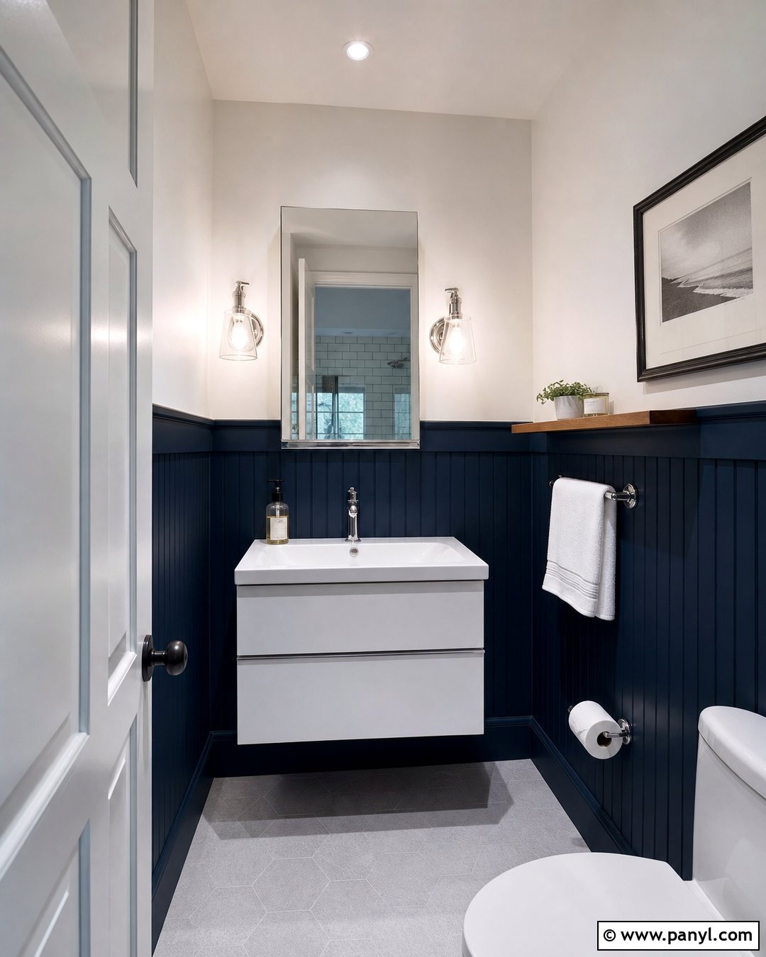 Blue Wainscoting Small Bathroom - 35 blue wainscoting ideas