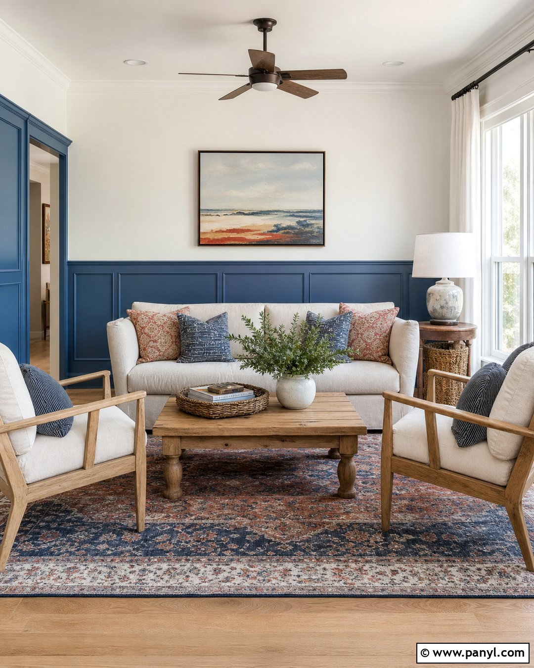 Blue Wainscoting With White Walls - 35 blue wainscoting ideas