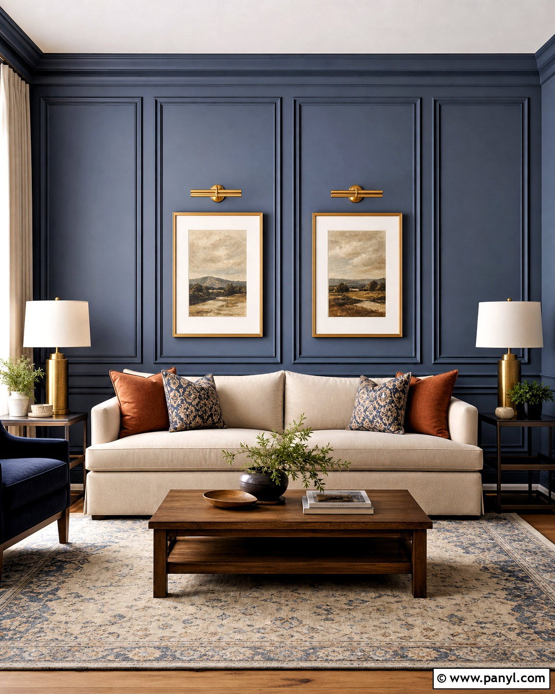 Blue Wall Paneling - 20 blue wall design ideas