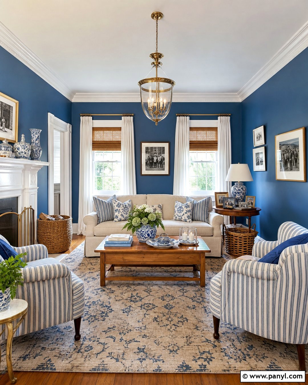 Blue Wall With White Trim - 30 blue wall interior ideas