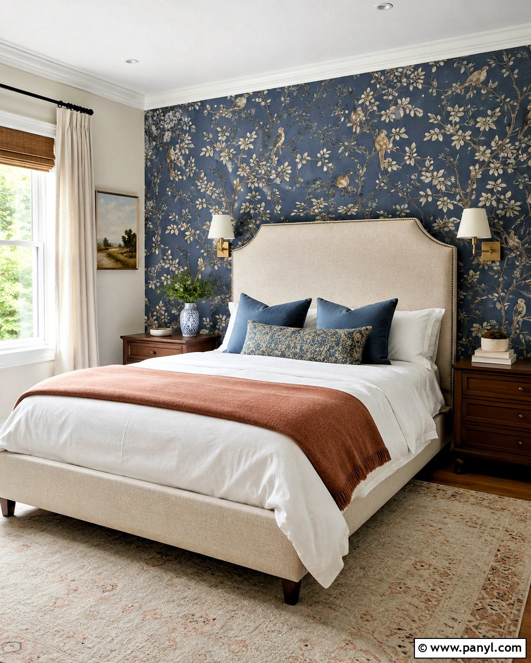 Blue Wallpaper Bedroom Accent Wall - 40 Blue Accent Wall Ideas
