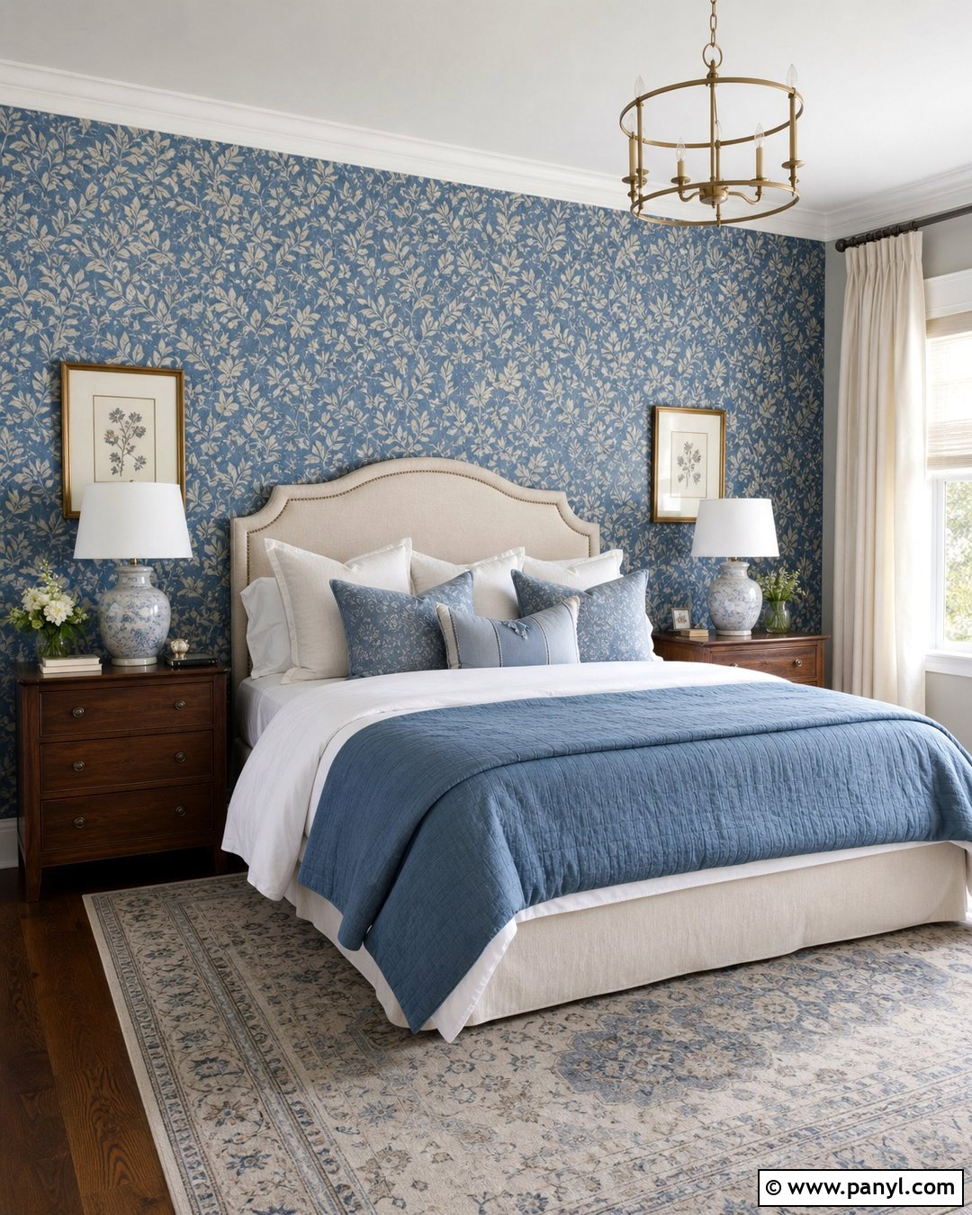 Blue Wallpaper Bedroom Feature Wall - 35 blue feature wall ideas
