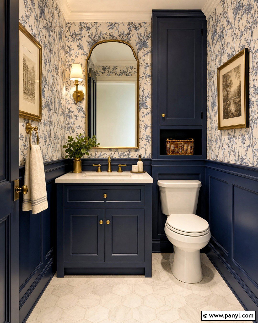 Blue Wallpaper Powder Room - 20 bathroom remodel blue ideas