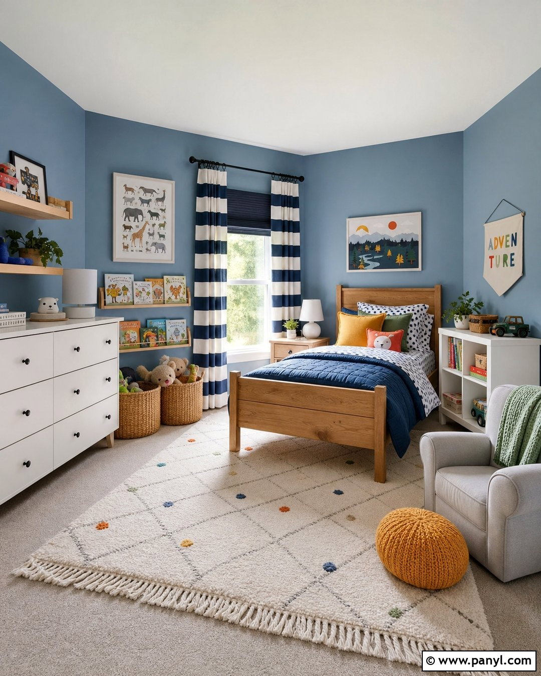 Blue Walls In A Kids Bedroom - 20 How To Style Blue Walls