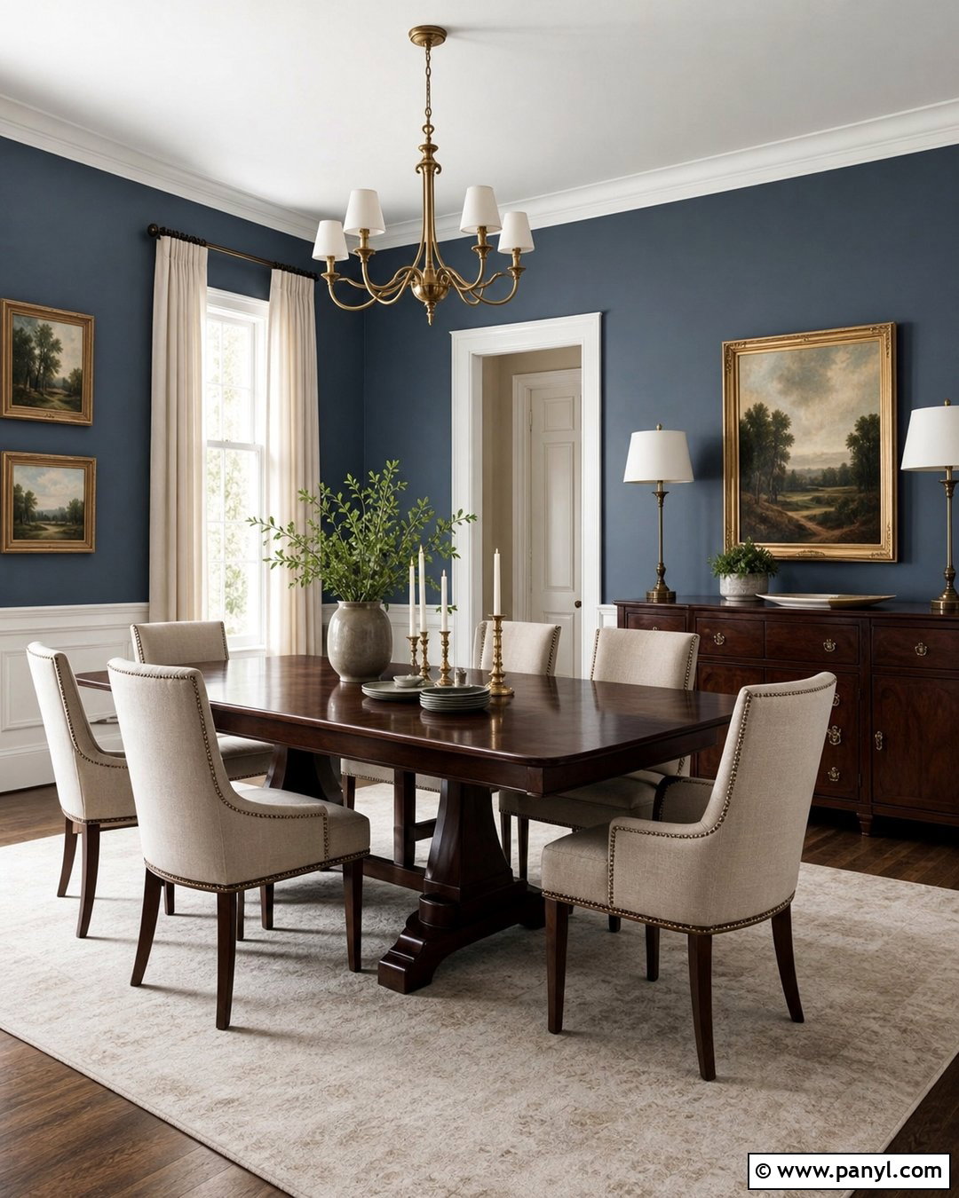 Blue Walls With Dark Wood Furniture - 20 How To Style Blue Walls