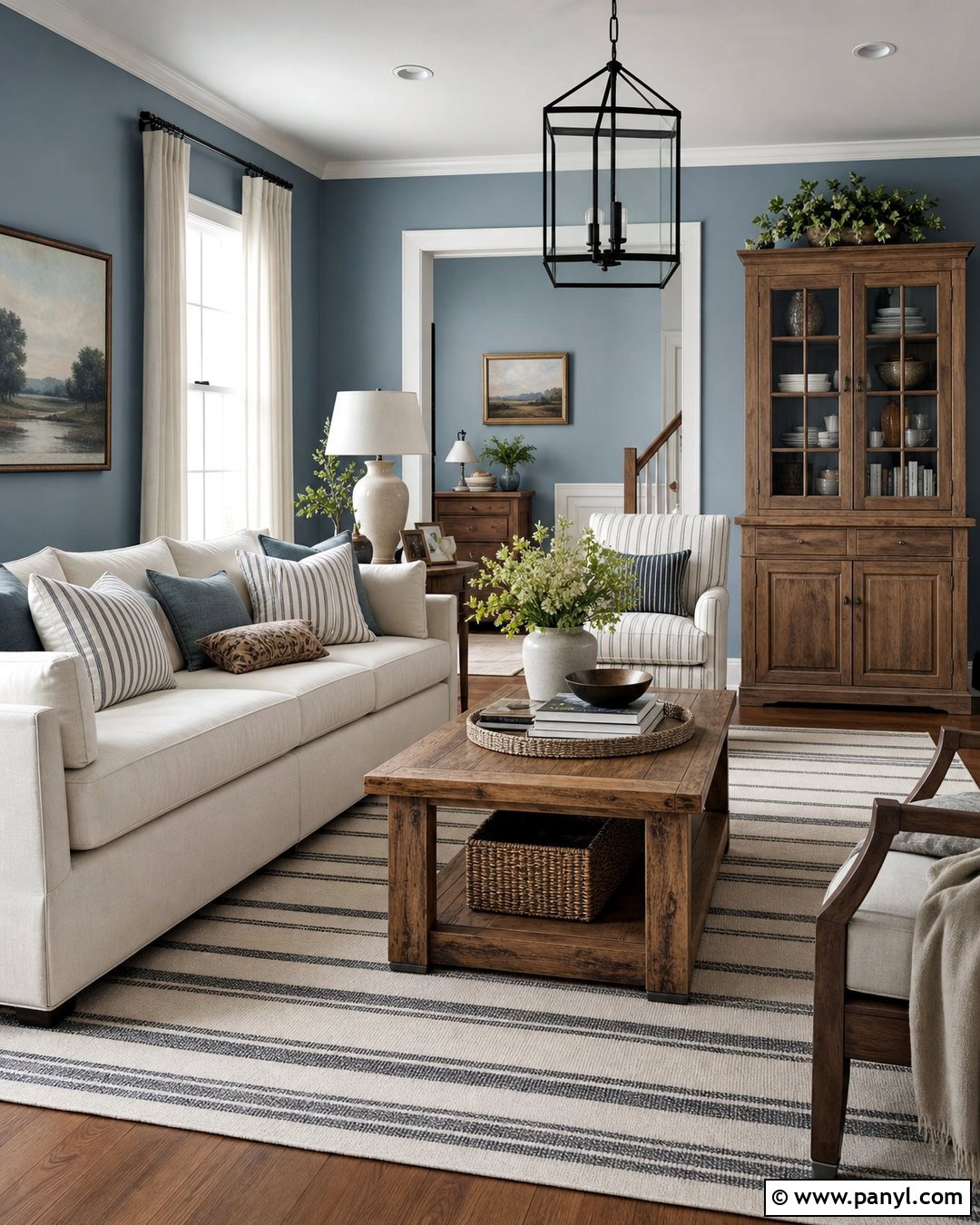 Blue Walls With Modern Farmhouse Decor - 20 How To Style Blue Walls