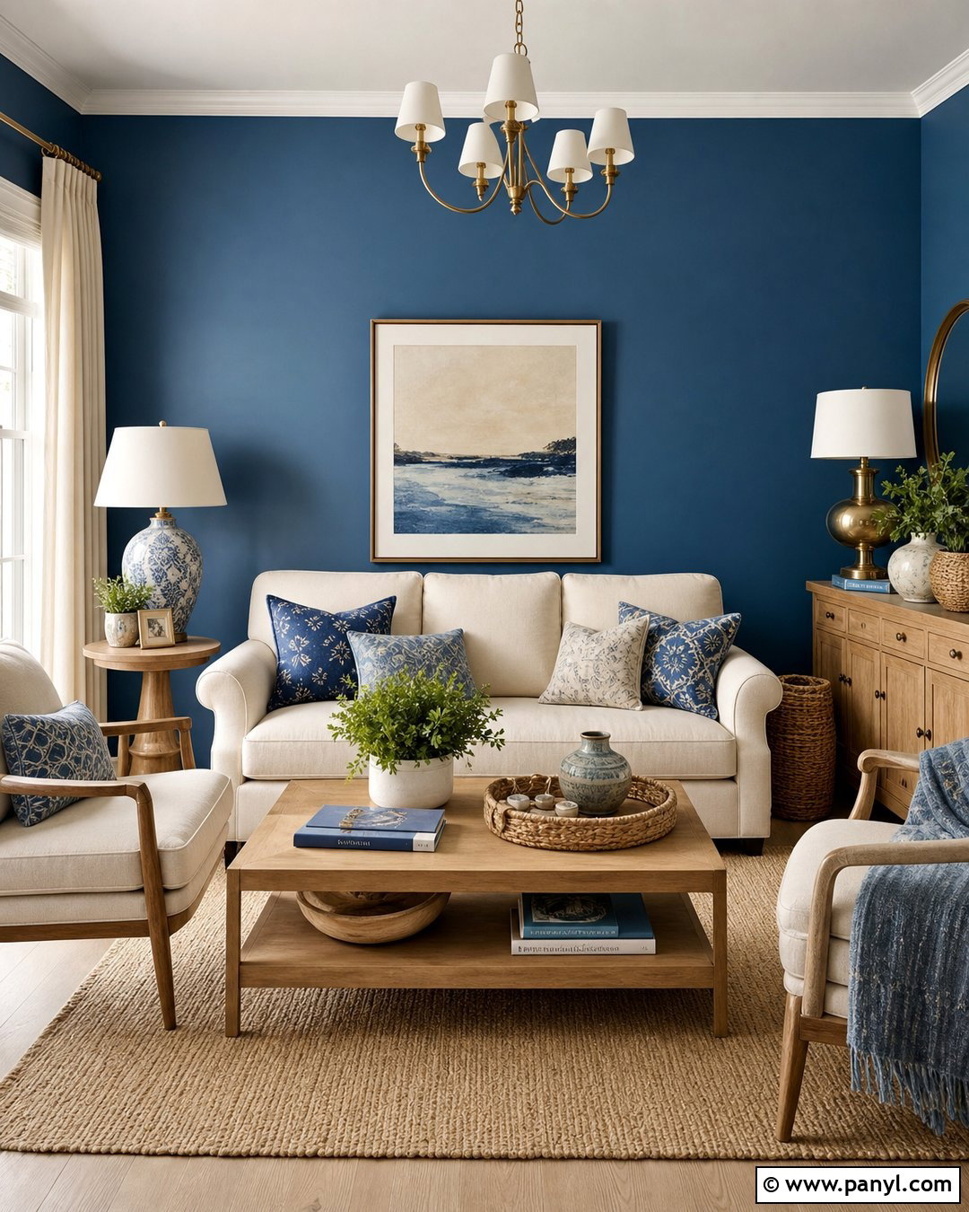 Blue Walls With Warm White Furniture - 20 How To Style Blue Walls
