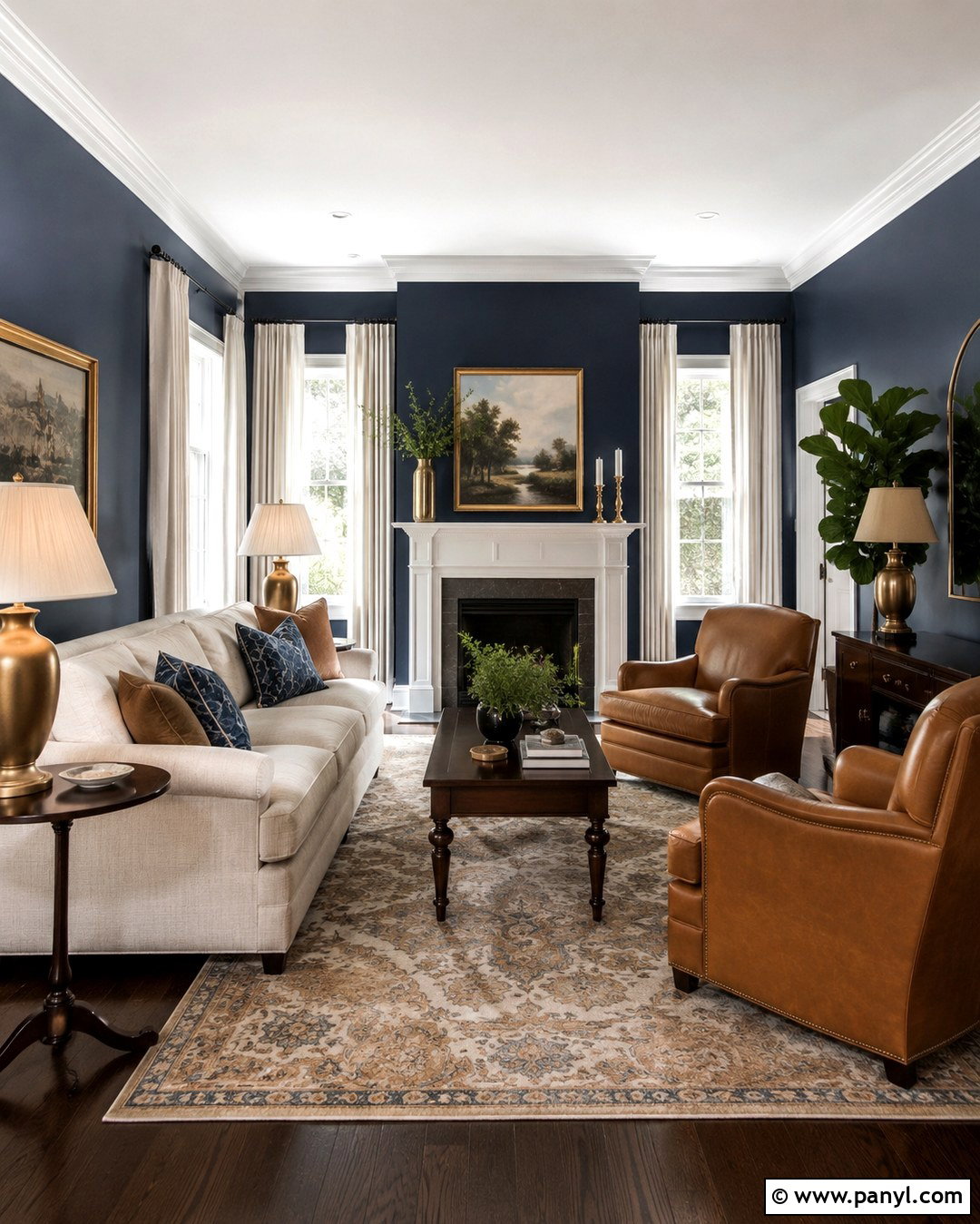 Blue Walls With White Crown Molding - 20 Blue Wall White Trim Ideas