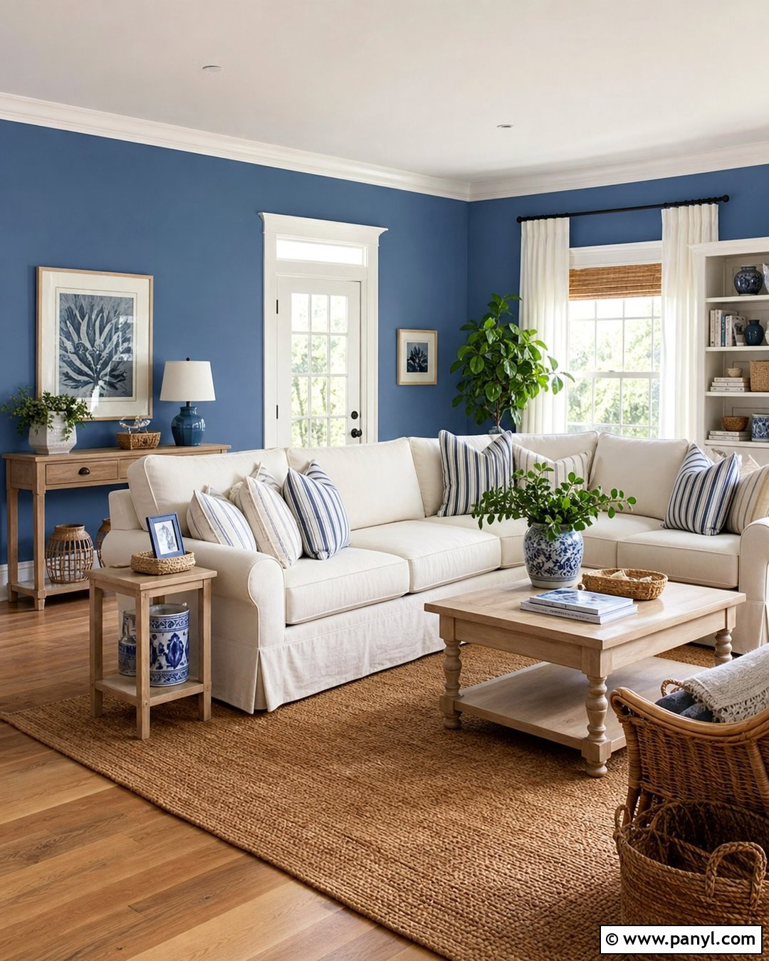 Blue Walls With White Trim - 20 How To Style Blue Walls