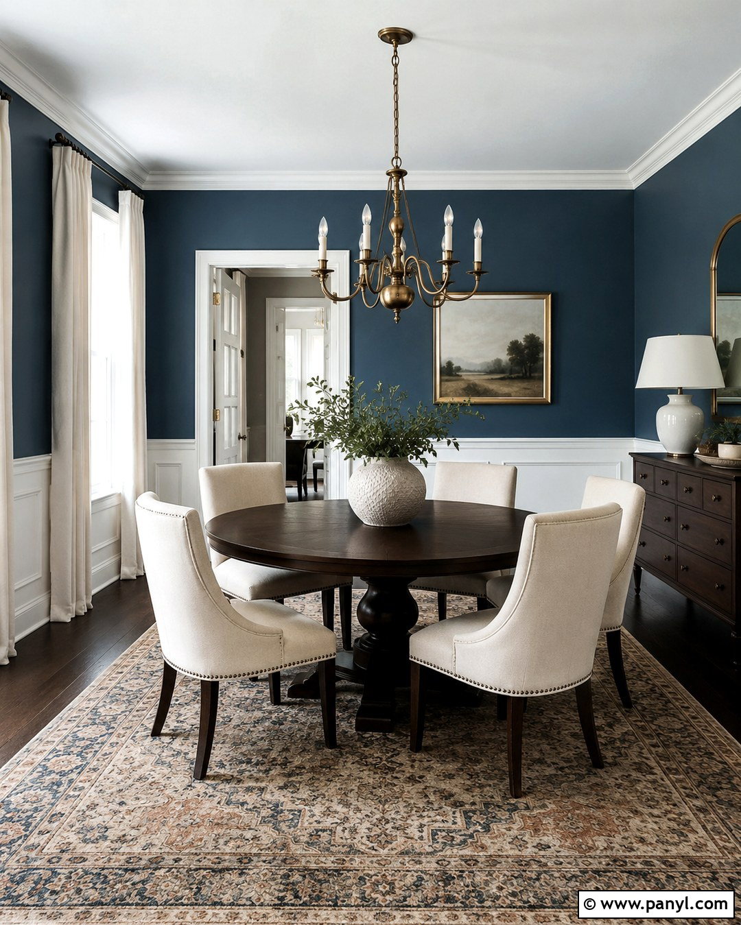 Blue Walls With White Wainscoting - 20 Blue Wall White Trim Ideas