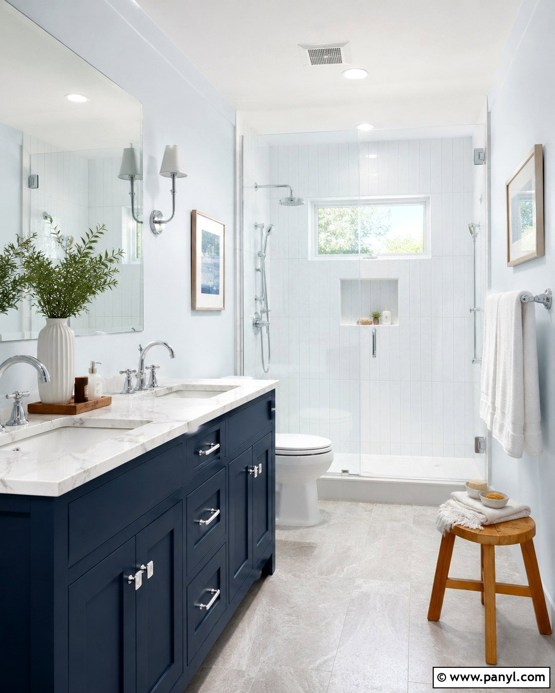 Blue White Wall Paint Bathroom - 20 Types Of White Wall Paint Ideas