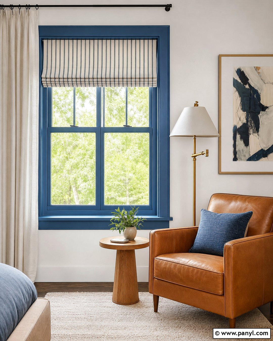 Blue Window Trim With White Walls - 35 Blue Trim White Walls