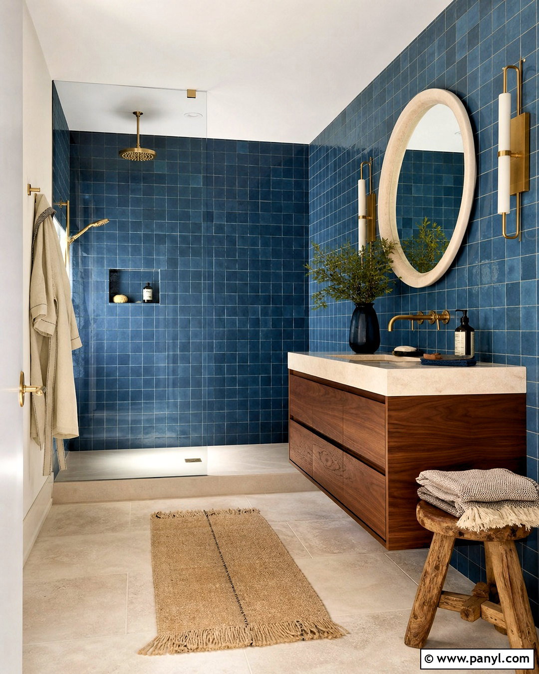 Blue Zellige Tile Bathroom - 20 bathroom remodel blue ideas