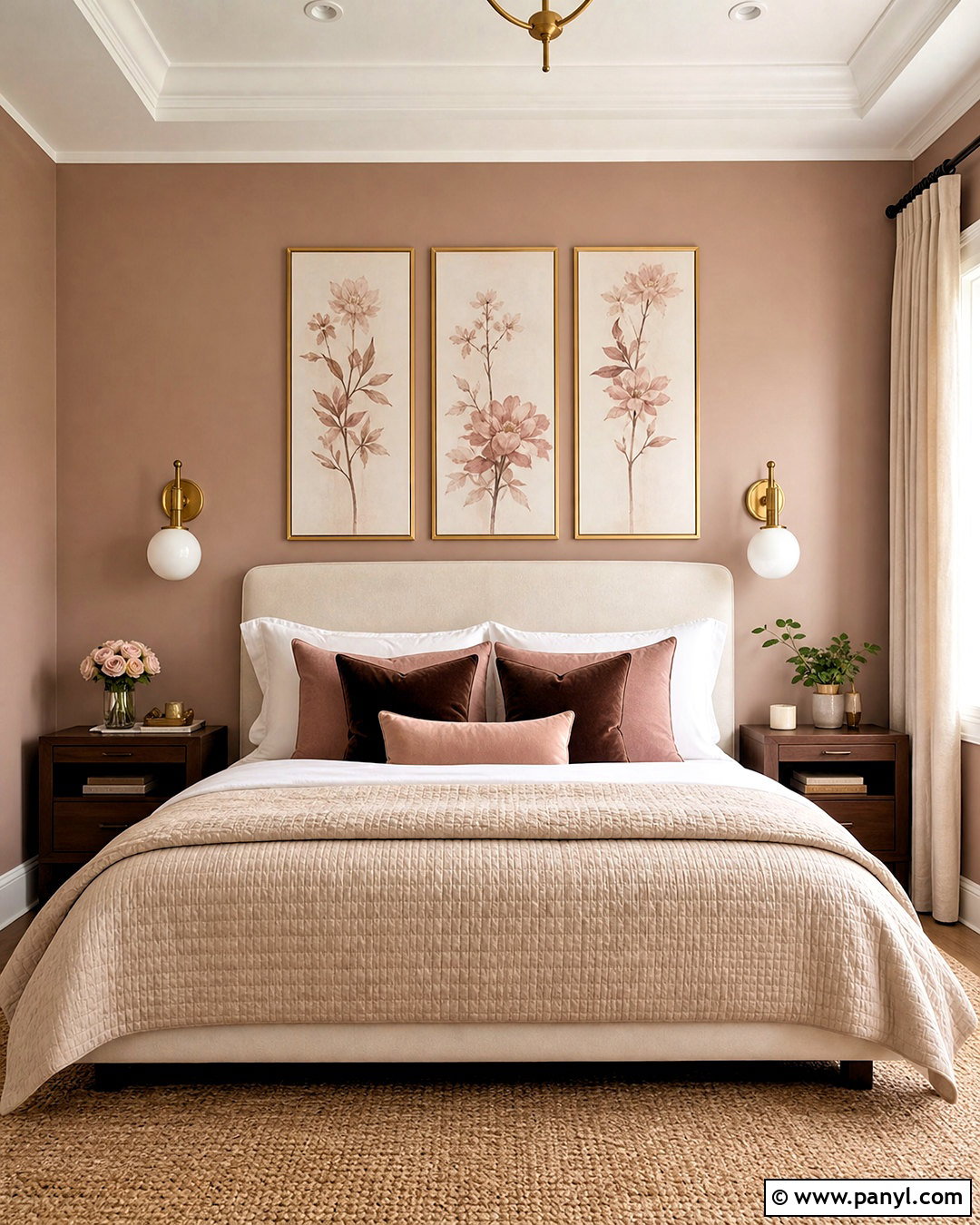 Blush And Gold Bedroom Wall - 20 golden wall decor ideas