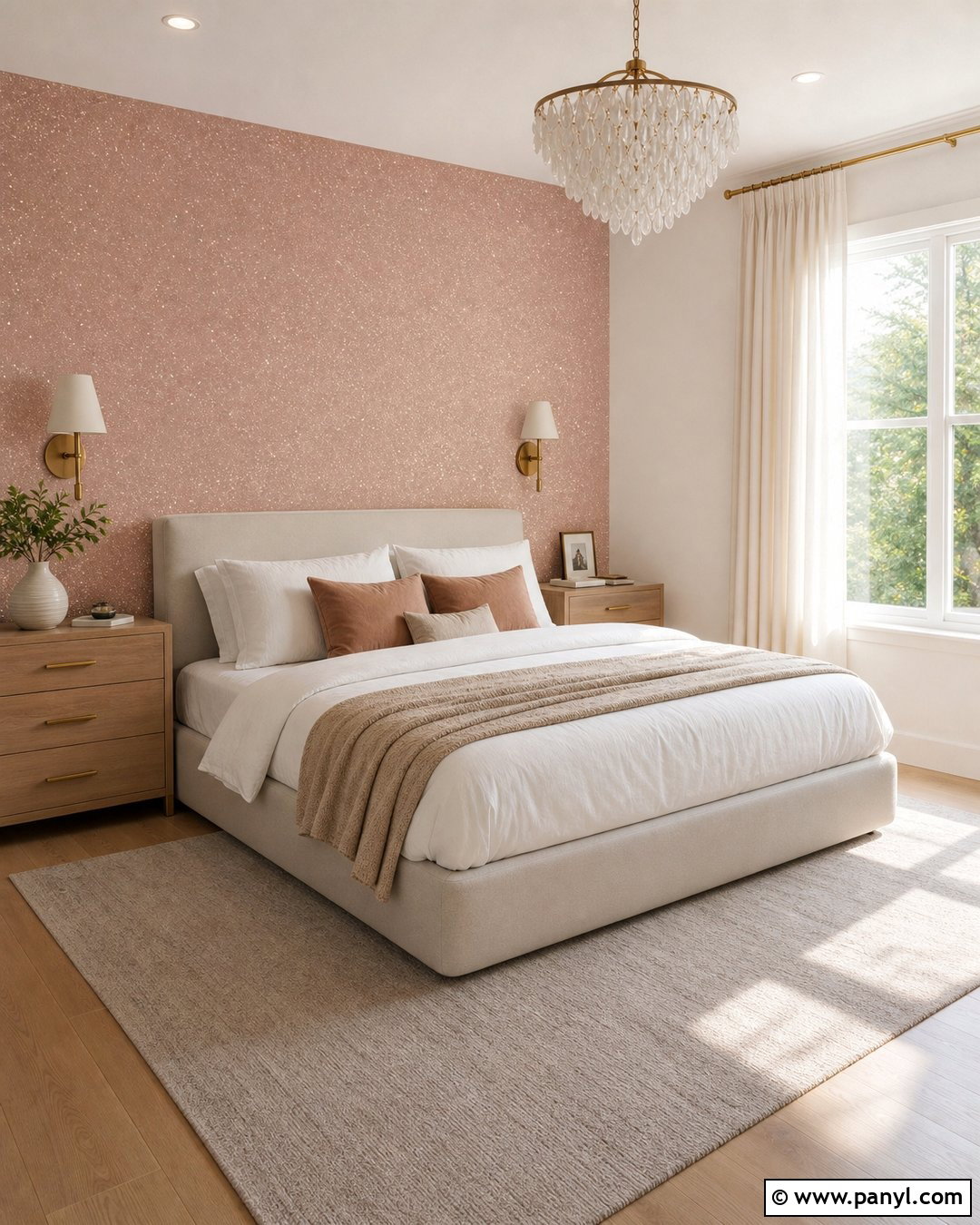 Blush And Gold Sparkle Paint Wall - 20 Gold Sparkle Paint For Walls