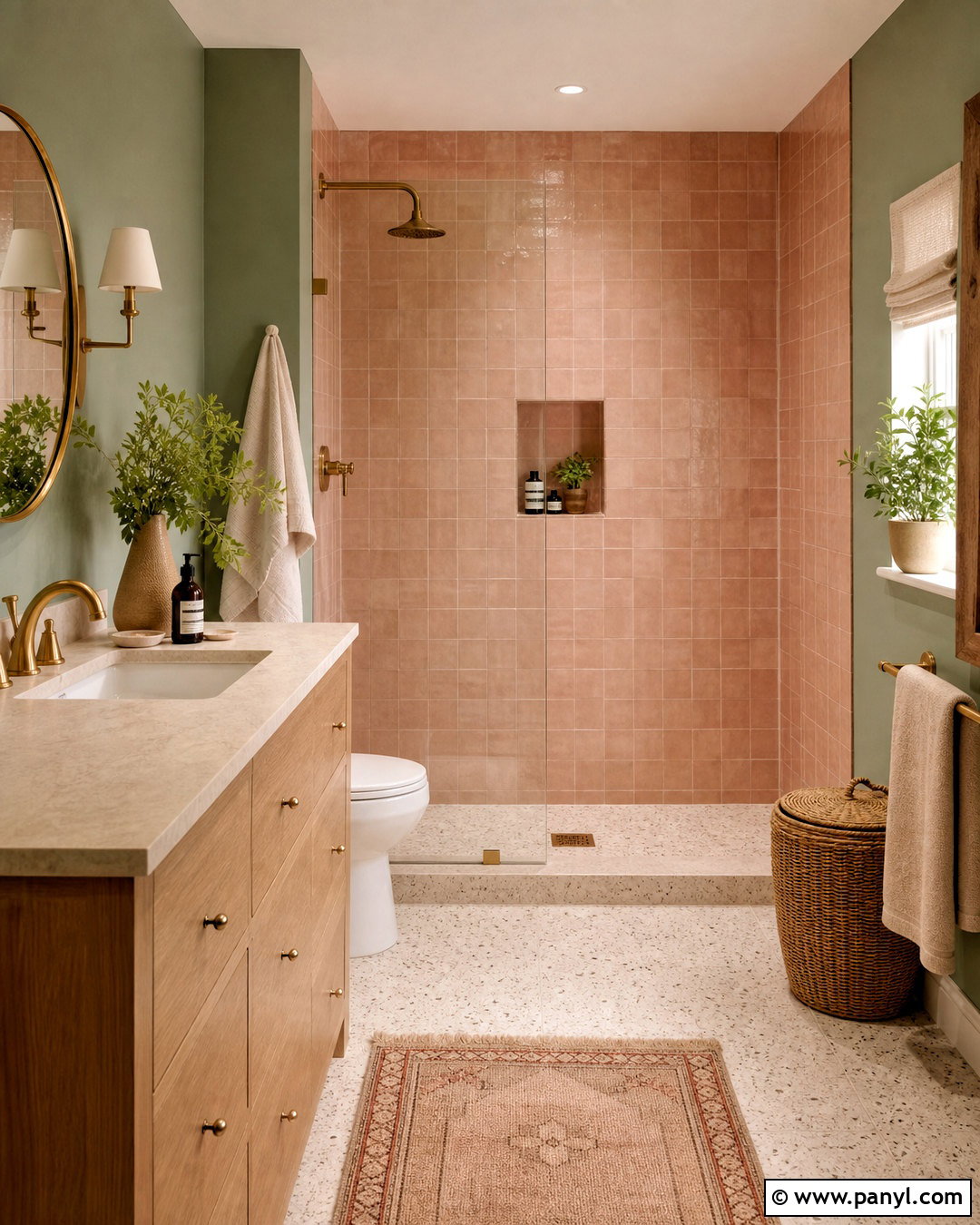 Blush And Green Bathroom - 20 blush bathroom ideas